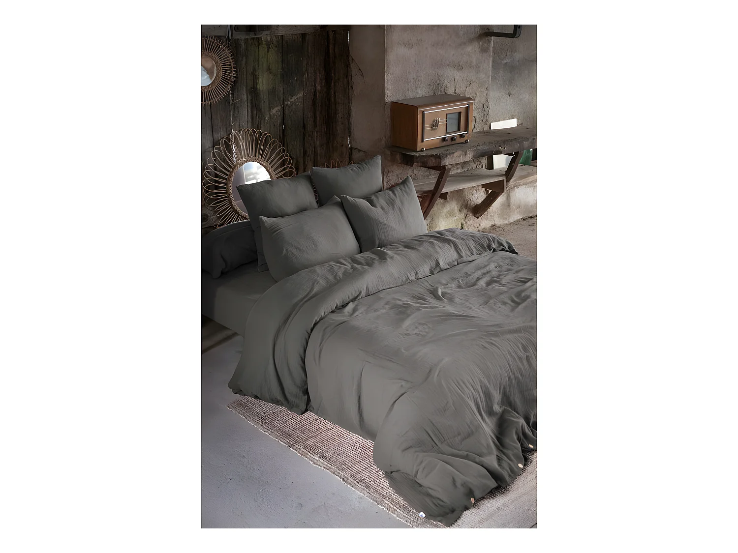 Parure de draps 4 pièces & 5 pièces "Gaïa" Gaze de Coton