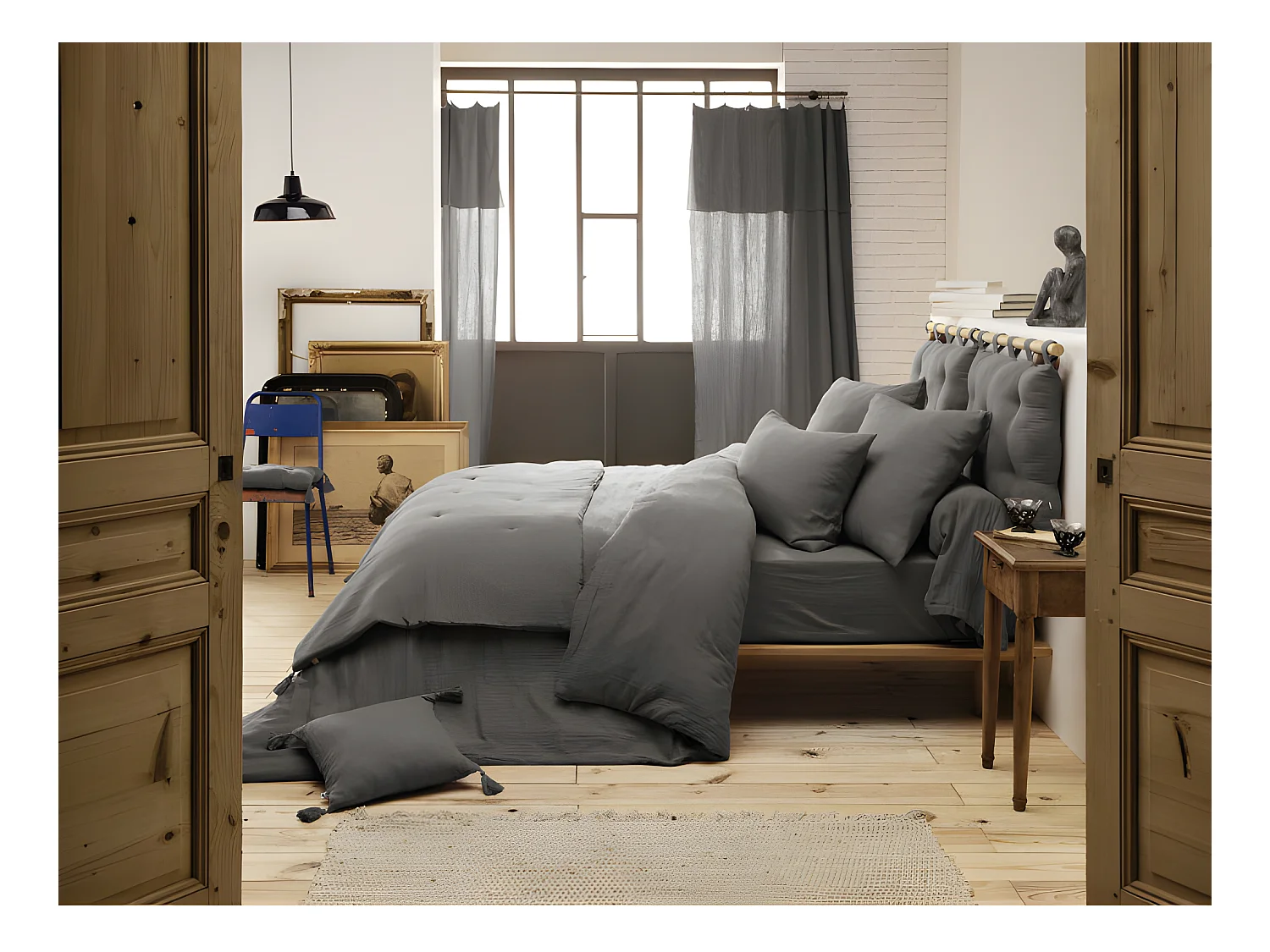 Parure de draps 4 pièces & 5 pièces "Gaïa" Gaze de Coton