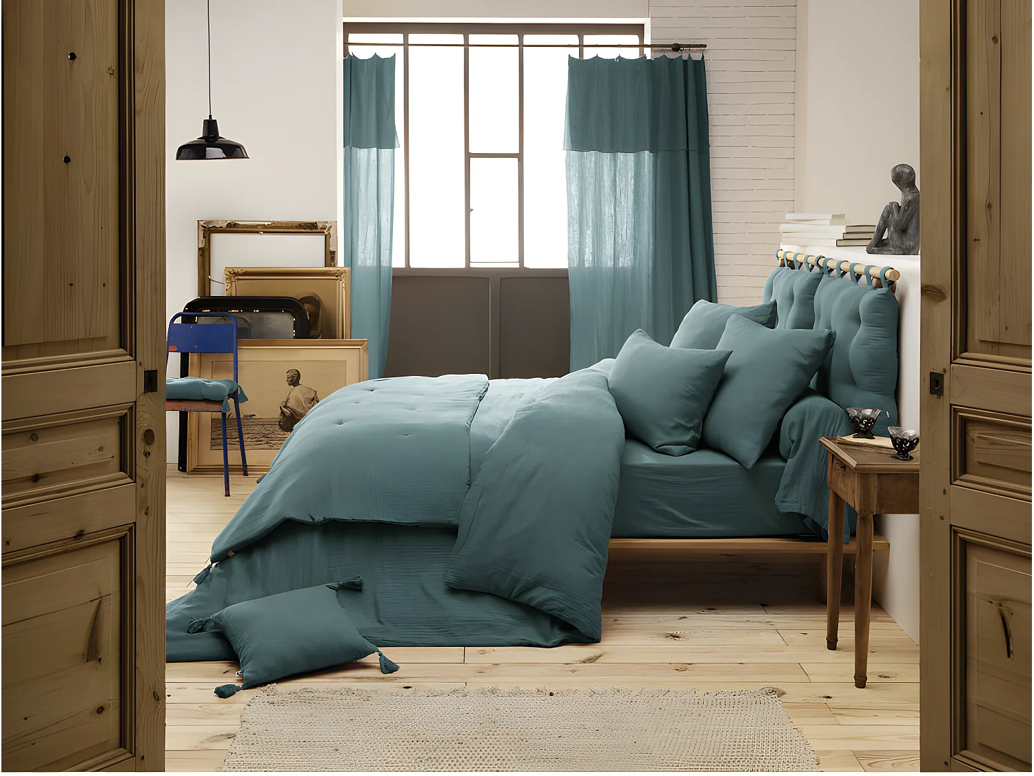 Parure de draps 4 pièces & 5 pièces "Gaïa" Gaze de Coton