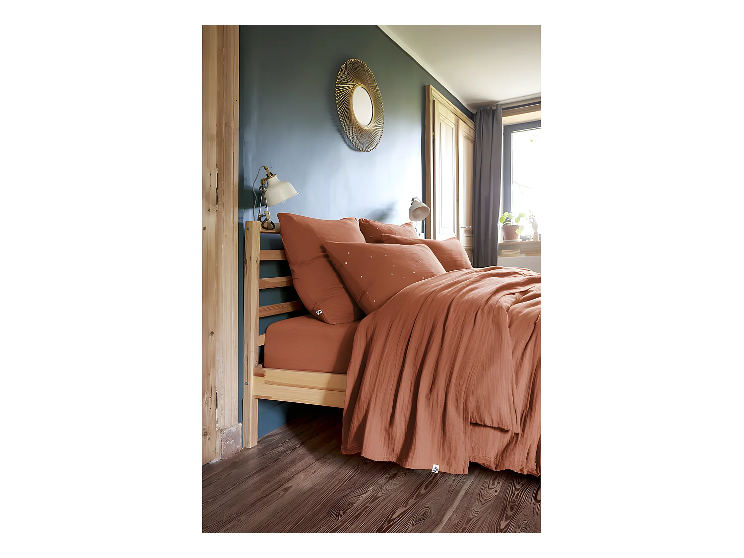 Parure de draps 4 pièces & 5 pièces "Gaïa" Gaze de Coton