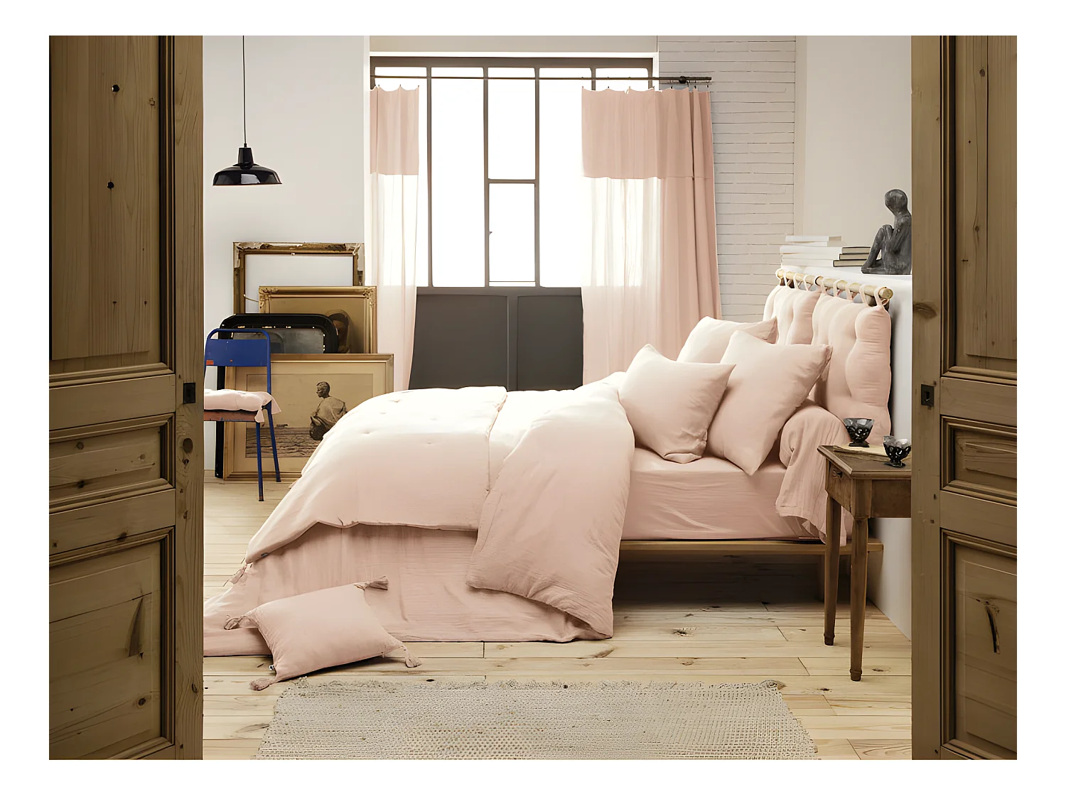 Parure de draps 4 pièces & 5 pièces "Gaïa" Gaze de Coton
