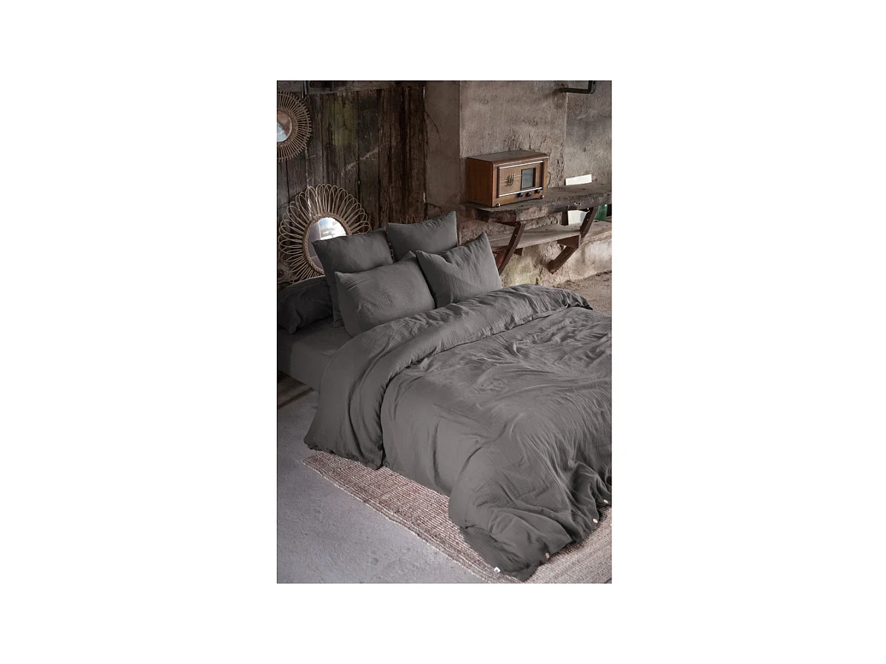 Pack housse de couette "Gaïa" toutes dimensions "Gaze de Coton"