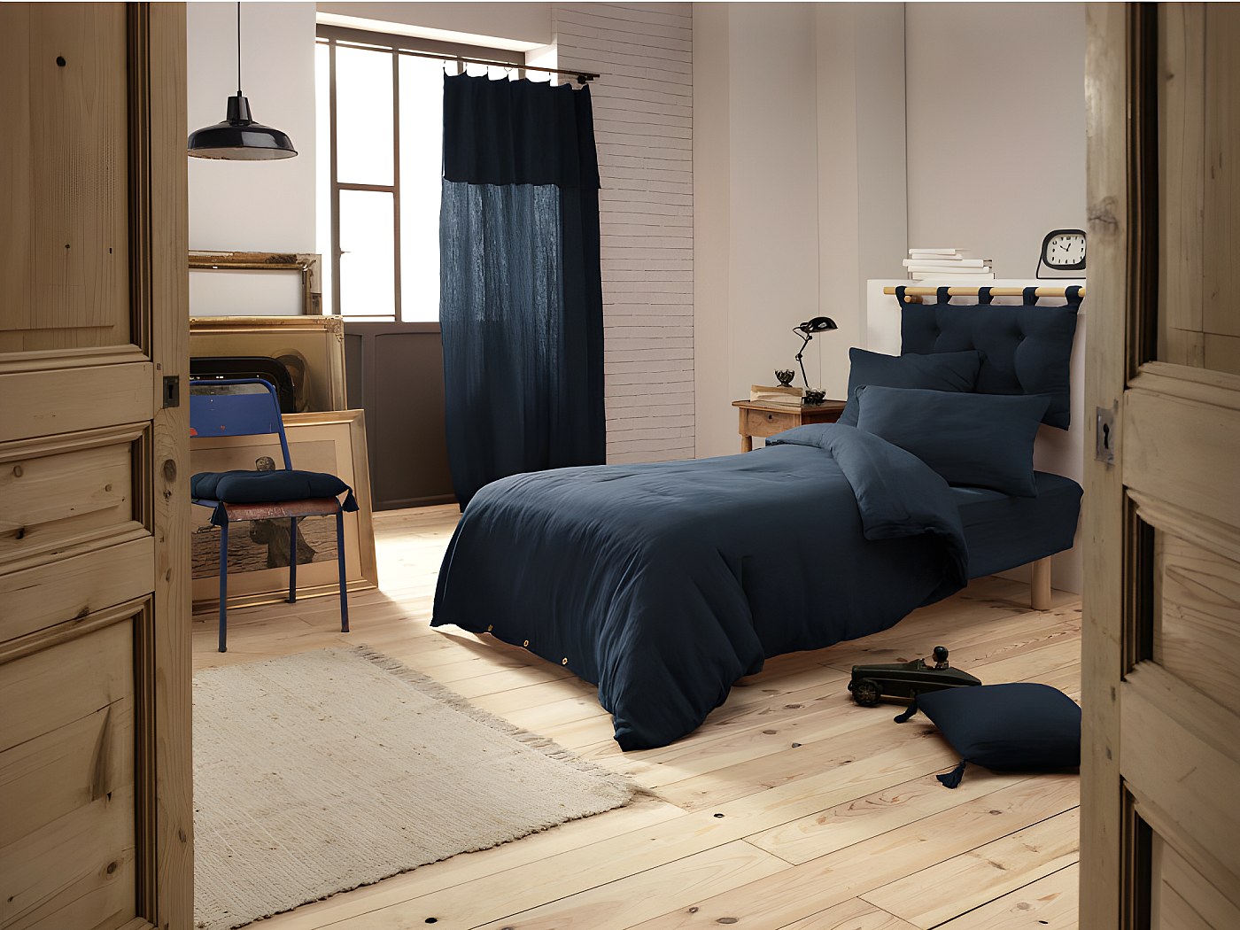 Dessus De Couette étoile Jaune/bleu – Fait Main US – Neuf Non Fini