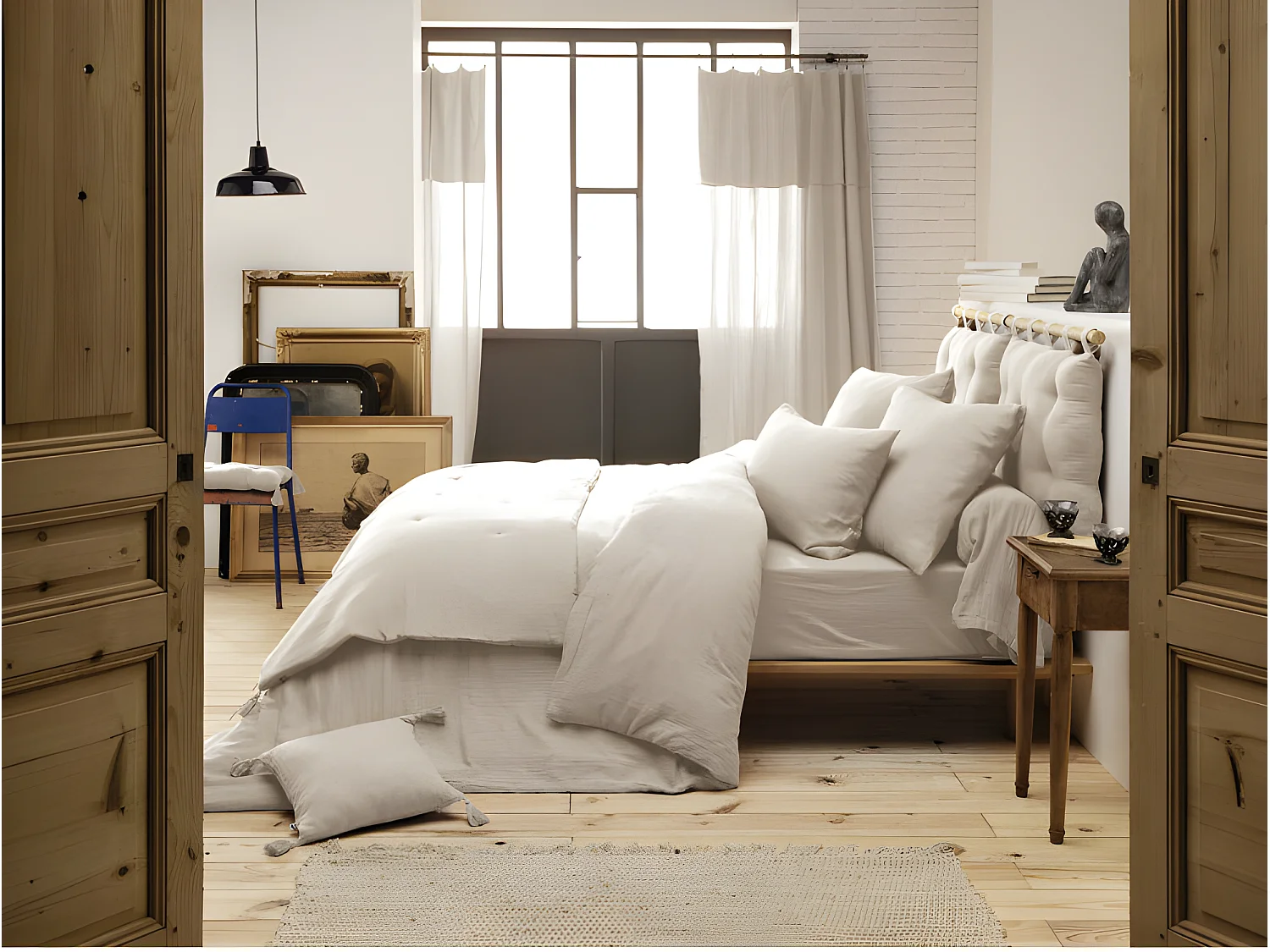 Parure de draps 4 pièces & 5 pièces "Gaïa" Gaze de Coton