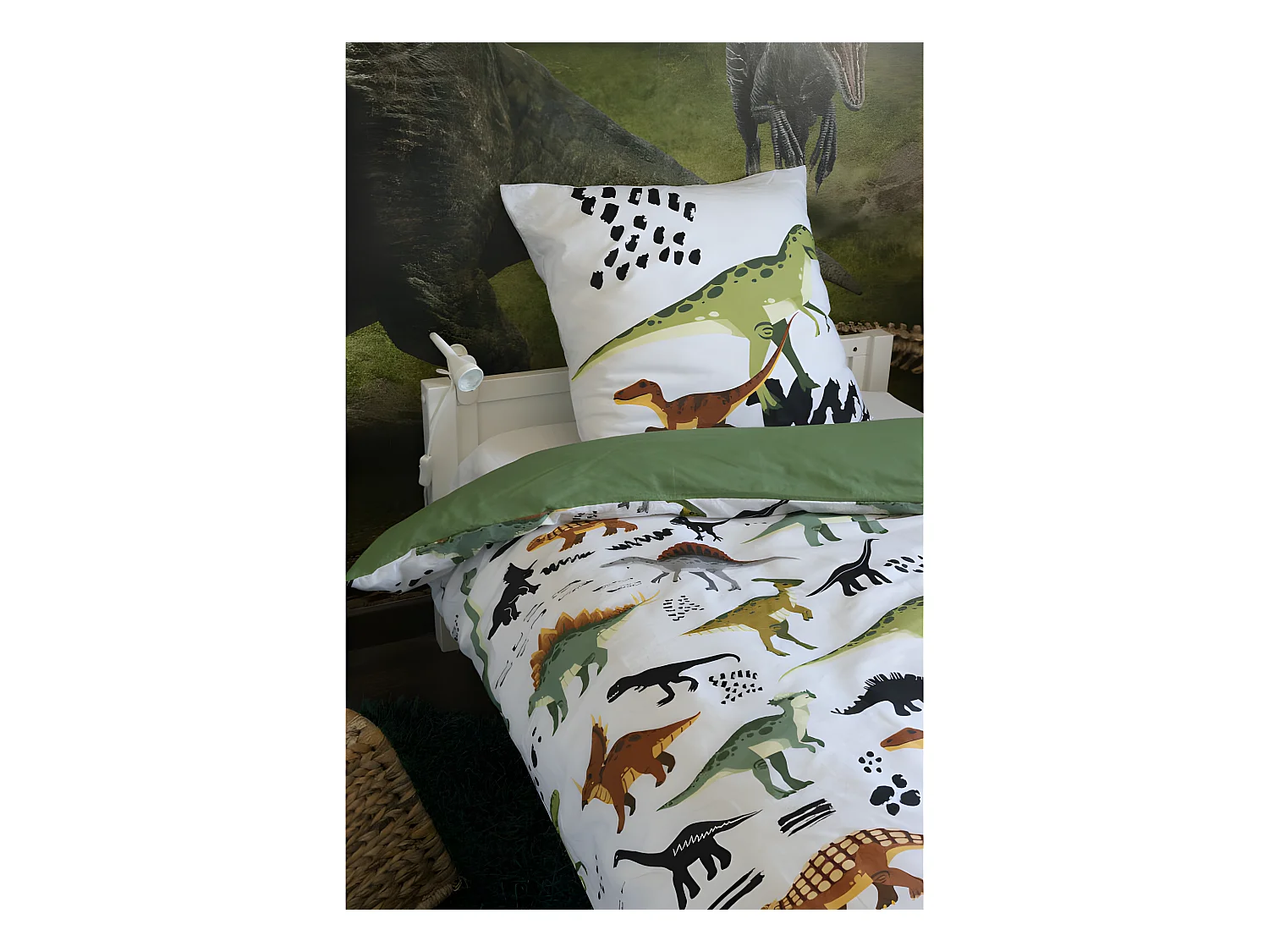 Parure de couette 140 x 200 "Minots" Réversible 100% Coton / 57 Fils/cm²