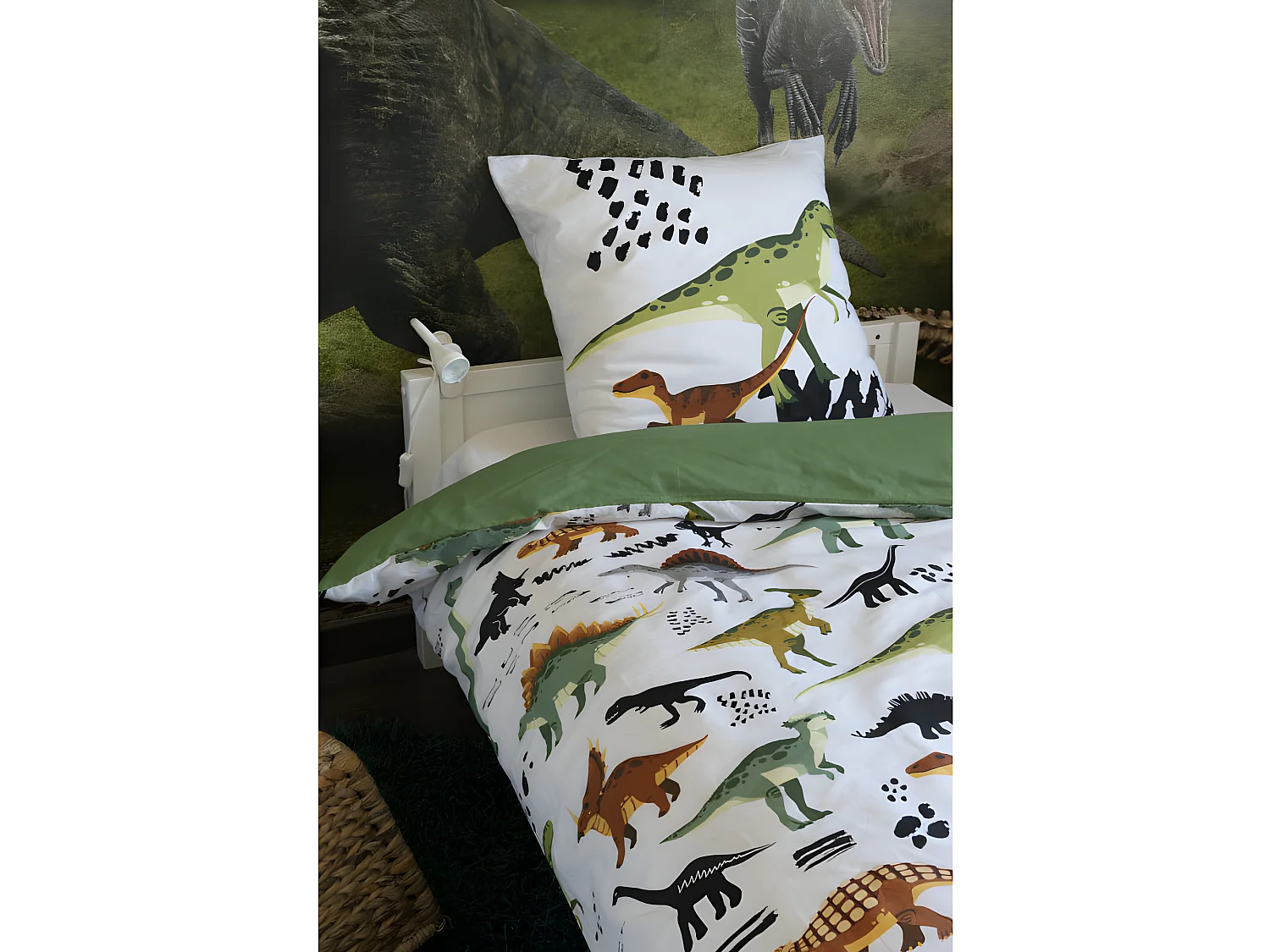 Parure de couette 140 x 200 "Minots" Réversible 100% Coton / 57 Fils/cm²