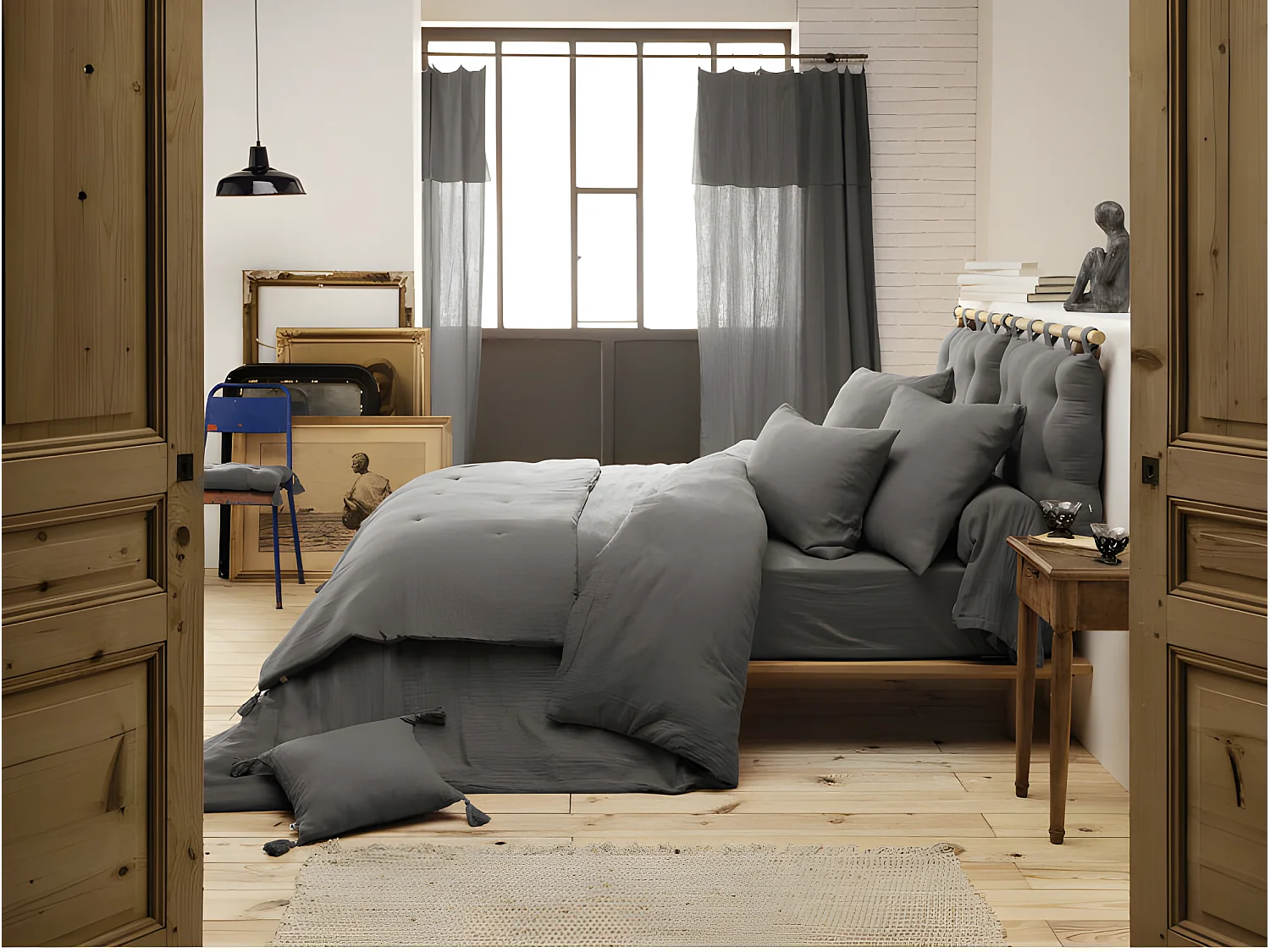 Parure de draps 4 pièces & 5 pièces "Gaïa" Gaze de Coton