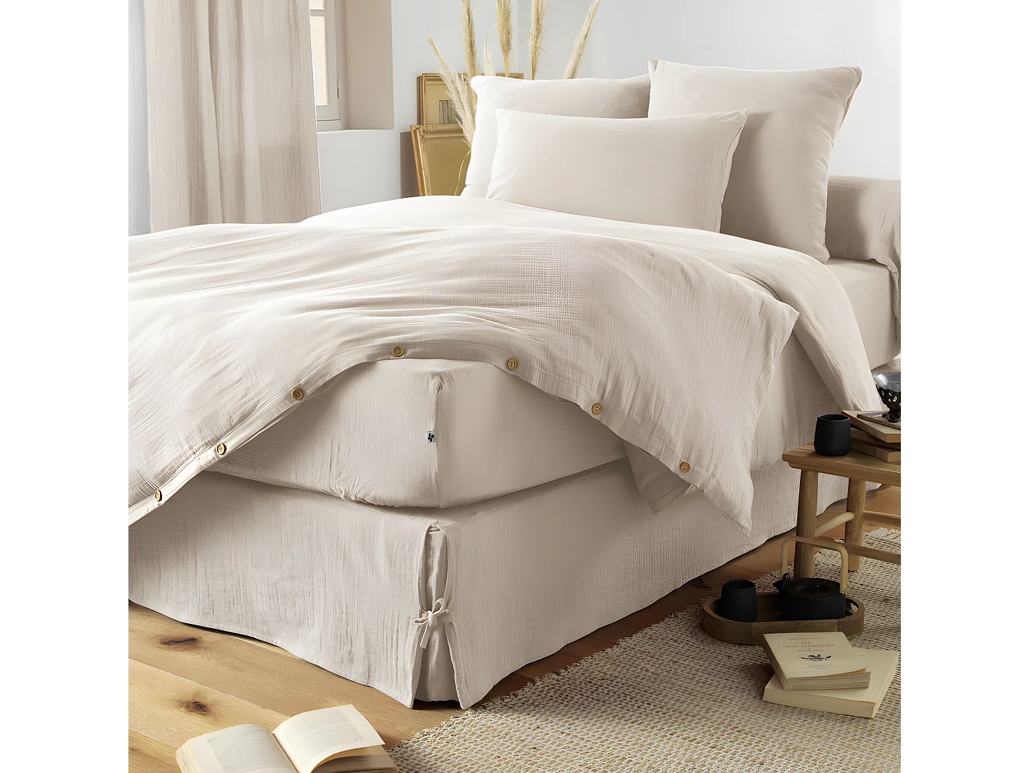 Pack housse de couette "Gaïa" toutes dimensions "Gaze de Coton"