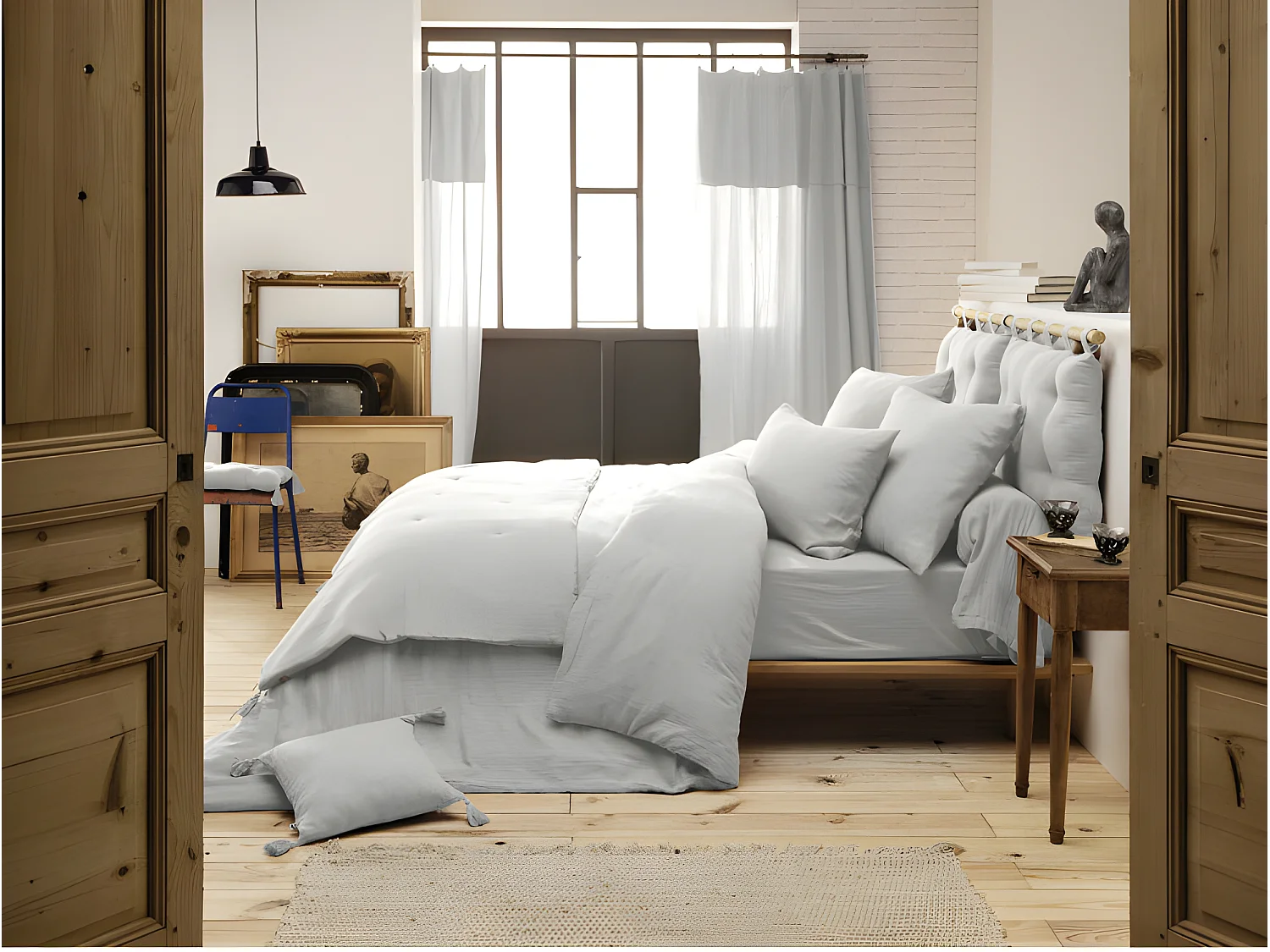 Parure de draps 4 pièces & 5 pièces "Gaïa" Gaze de Coton