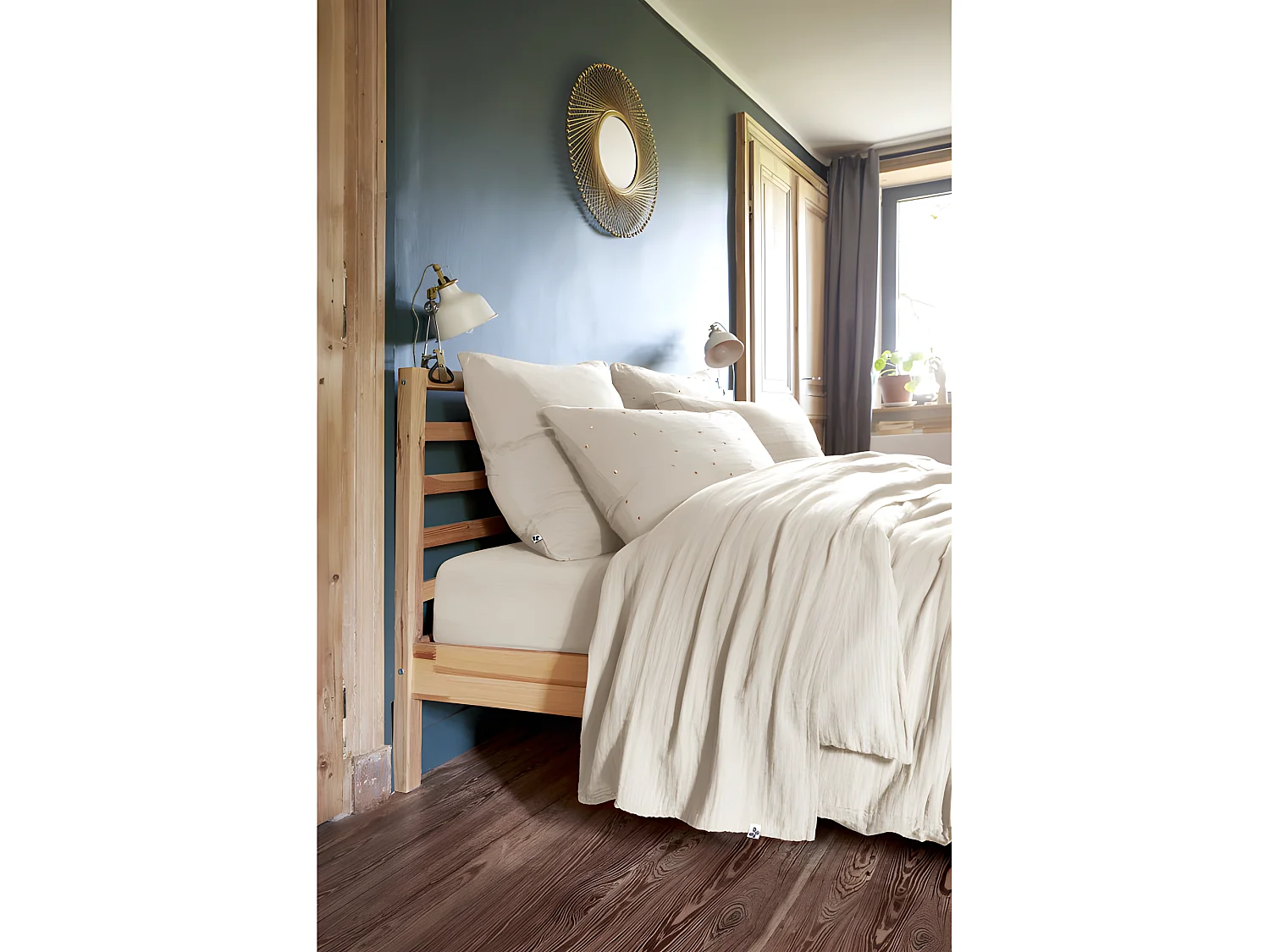 Parure de draps 4 pièces & 5 pièces "Gaïa" Gaze de Coton