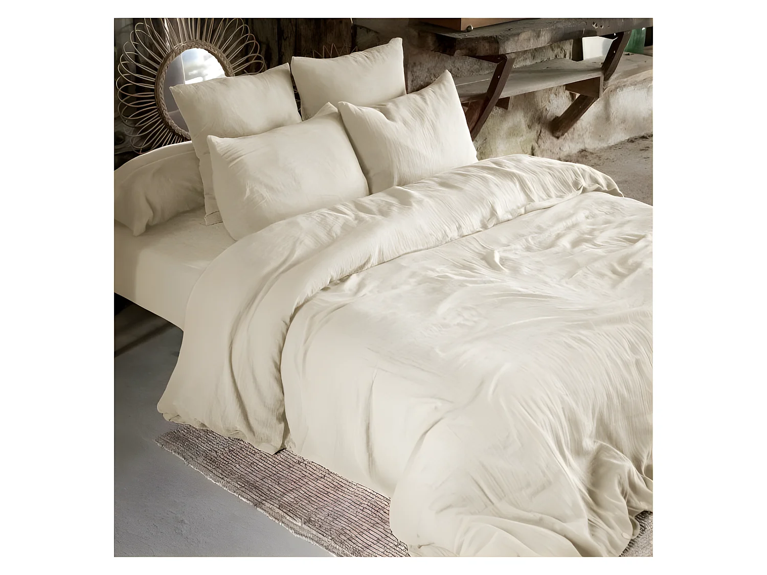 Parure de draps 4 pièces & 5 pièces "Gaïa" Gaze de Coton