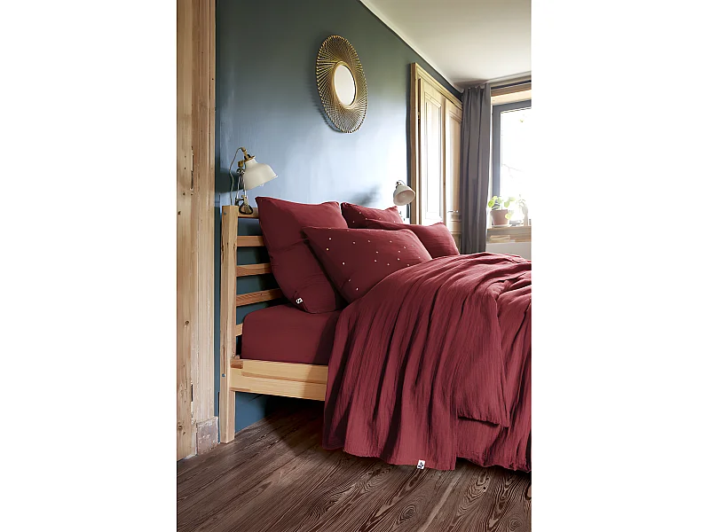 Parure de draps 4 pièces & 5 pièces "Gaïa" Gaze de Coton