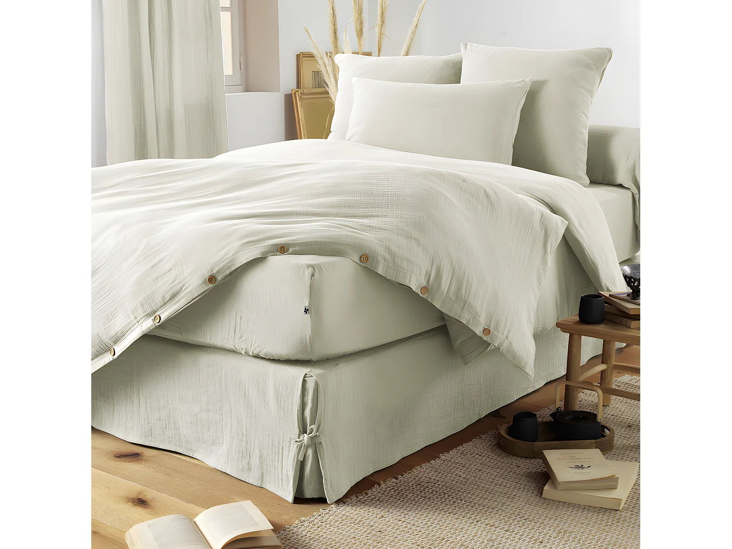 Pack housse de couette "Gaïa" toutes dimensions "Gaze de Coton"