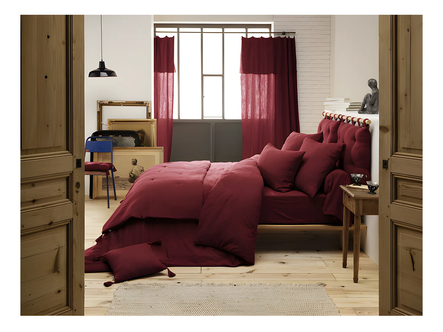 Parure de draps 4 pièces & 5 pièces "Gaïa" Gaze de Coton