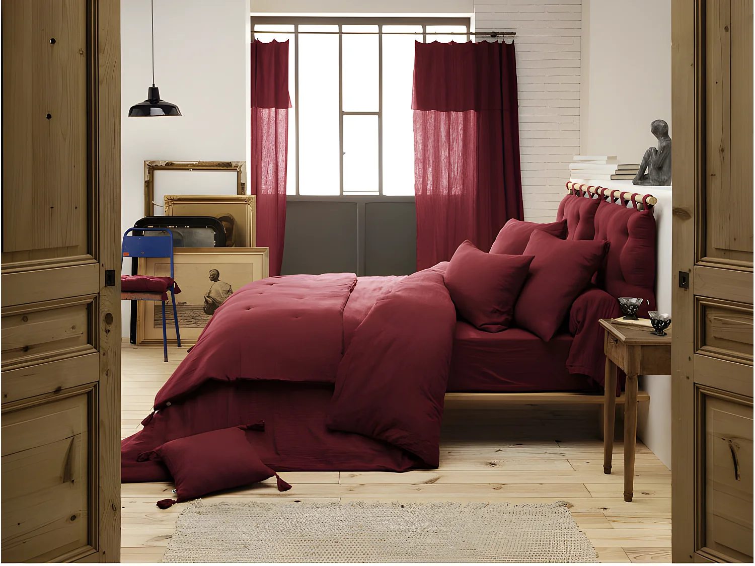 Parure de draps 4 pièces & 5 pièces "Gaïa" Gaze de Coton