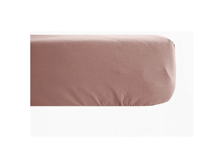 Drap housse percale pur coton peigné longues fibres 80 fils/cm² avec bonnet de 35 cm Vent du sud