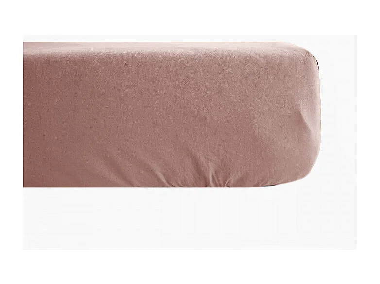 Drap housse percale pur coton peigné longues fibres 80 fils/cm² avec bonnet de 35 cm Vent du sud