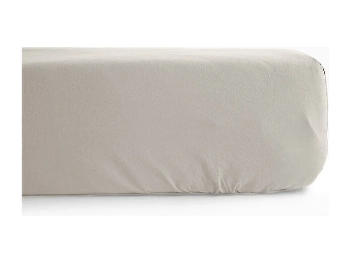 Drap housse percale pur coton peigné longues fibres 80 fils/cm² avec bonnet de 35 cm Vent du sud