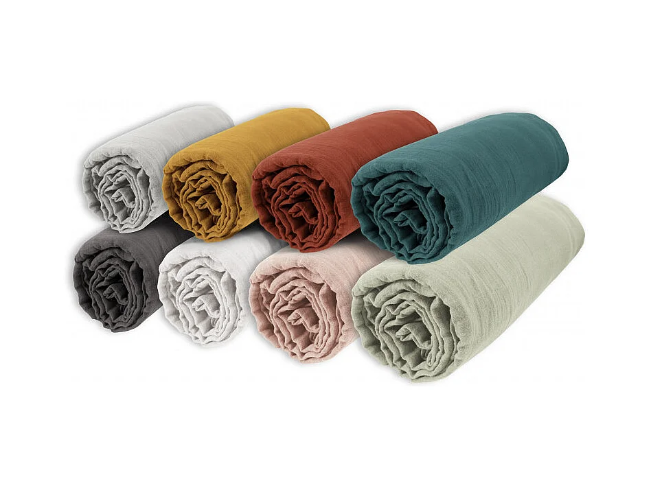 Drap housse "Gaïa" toutes dimensions "Gaze de Coton"