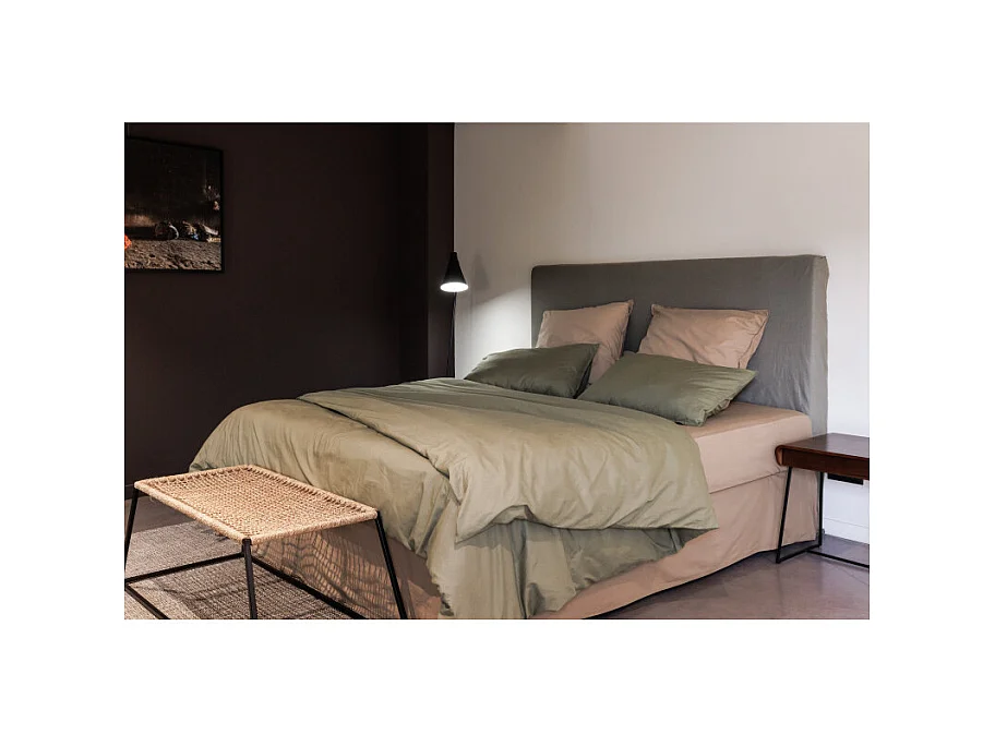 Drap housse percale pur coton peigné longues fibres 80 fils/cm² avec bonnet de 35 cm Vent du sud