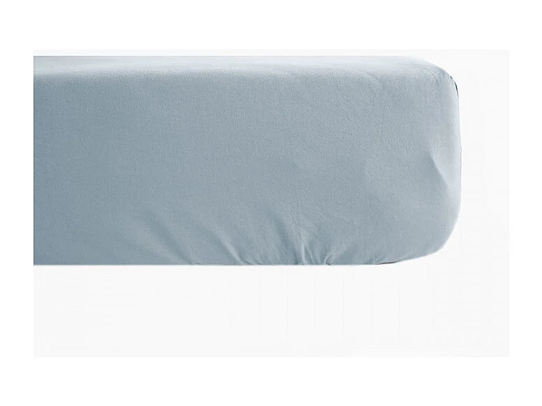 Drap housse percale pur coton peigné longues fibres 80 fils/cm² avec bonnet de 35 cm Vent du sud