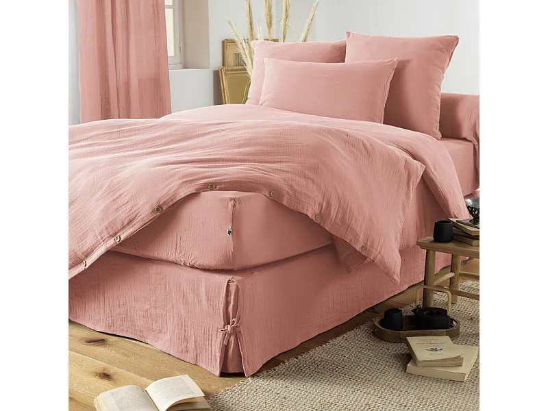 Drap housse "Gaïa" toutes dimensions "Gaze de Coton" l'Effet Papillon