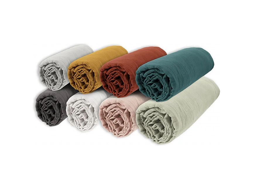 Drap housse "Gaïa" toutes dimensions "Gaze de Coton"