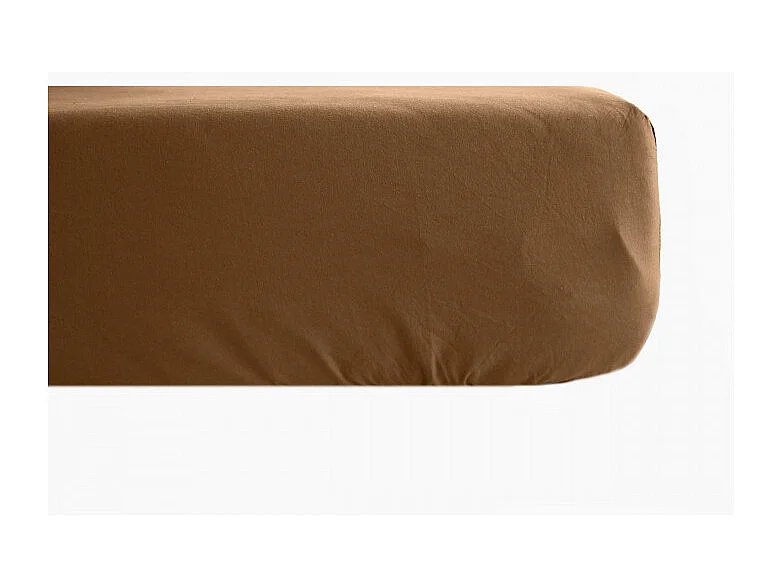 Drap housse percale pur coton peigné longues fibres 80 fils/cm² avec bonnet de 35 cm Vent du sud