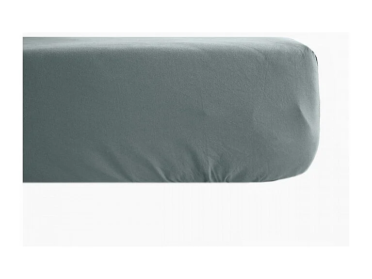 Drap housse percale pur coton peigné longues fibres 80 fils/cm² avec bonnet de 35 cm Vent du sud