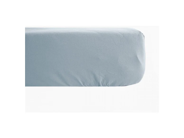 Drap housse percale pur coton peigné longues fibres 80 fils/cm² avec bonnet de 35 cm Vent du sud