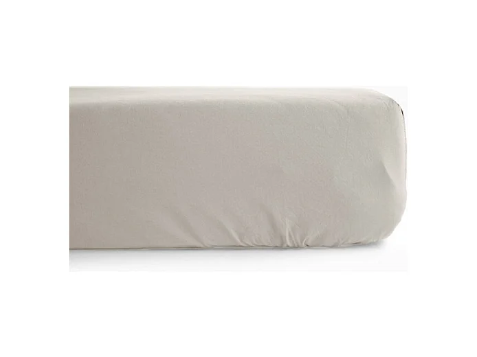 Drap housse percale pur coton peigné longues fibres 80 fils/cm² avec bonnet de 35 cm Vent du sud
