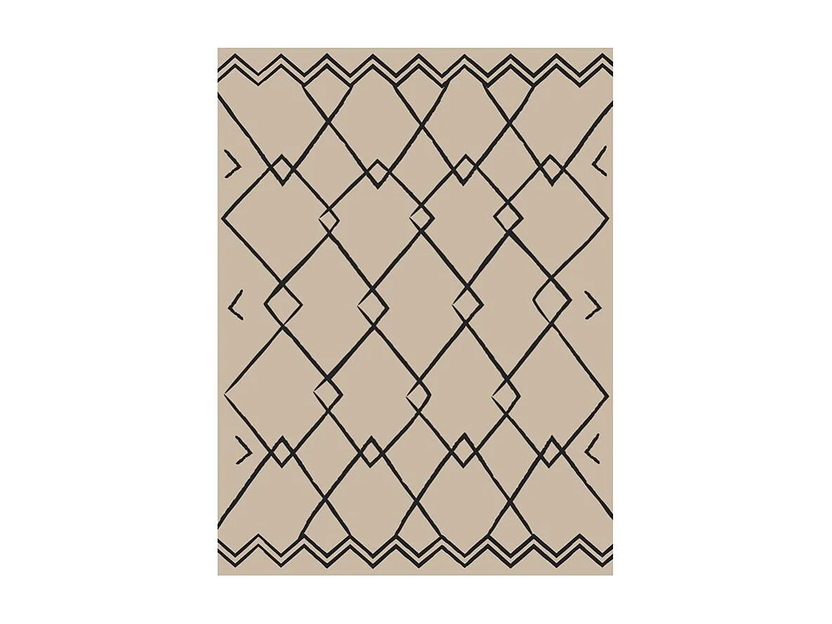 Tapis Mumbai Jute 150x200cm Marron, Noir
