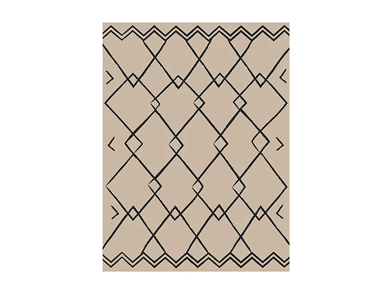 Tapis Mumbai Jute 150x200cm Marron, Noir
