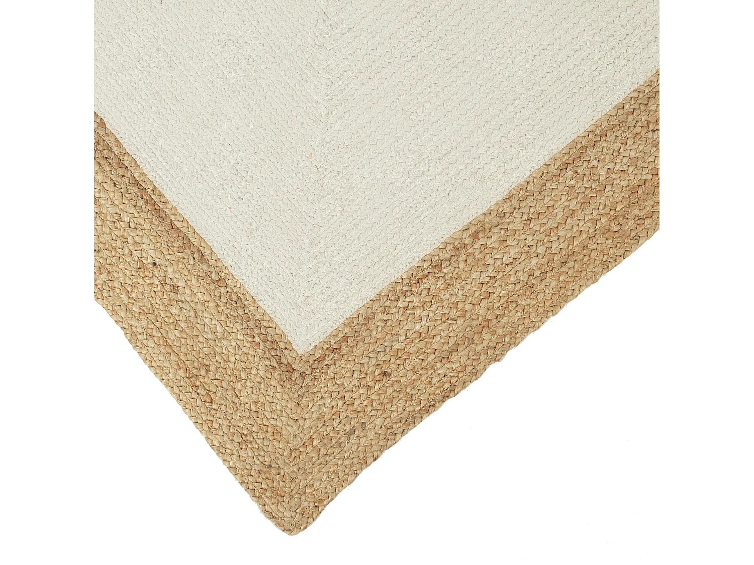 Tapis Jute Coton Ecru 120x170cm Beige, Marron