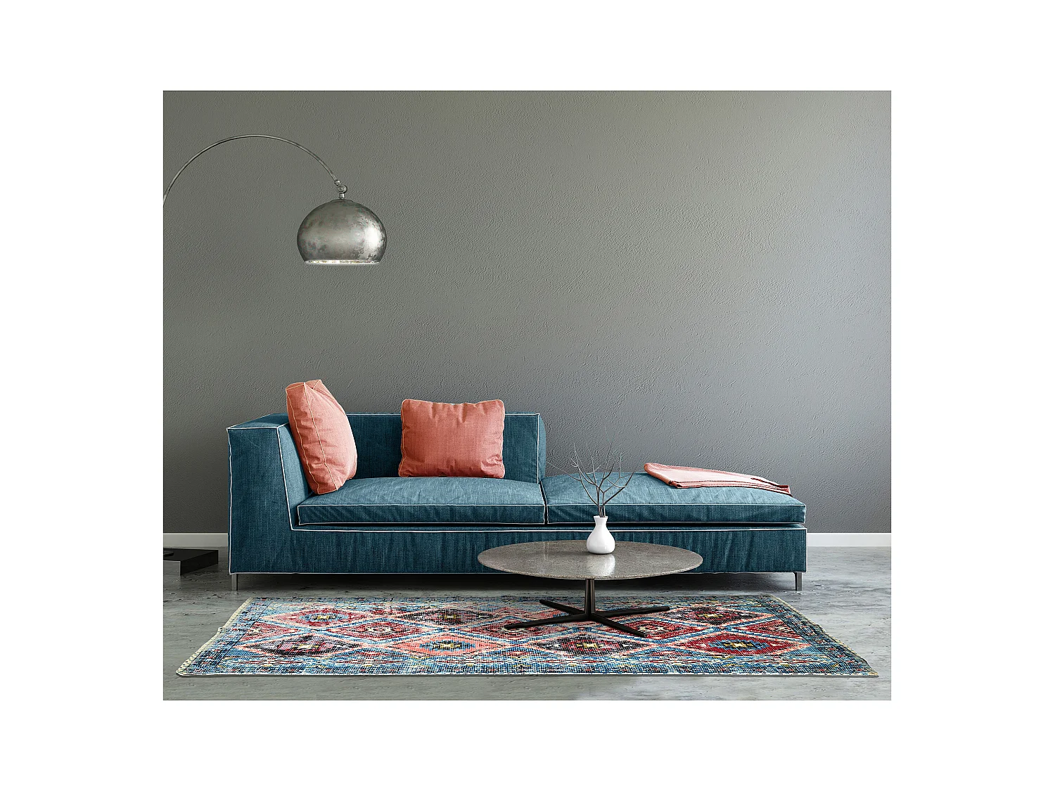 Tapis Agra 120x170cm Orange, Multicolore