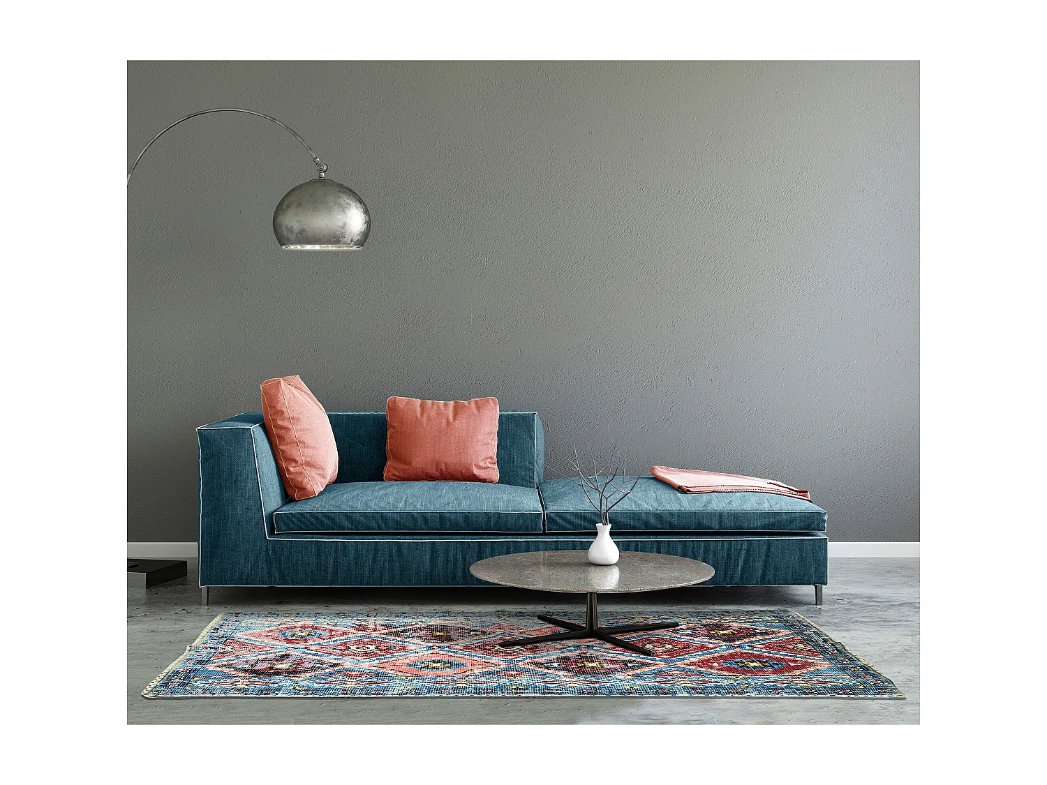 Tapis Agra 120x170cm Orange, Multicolore