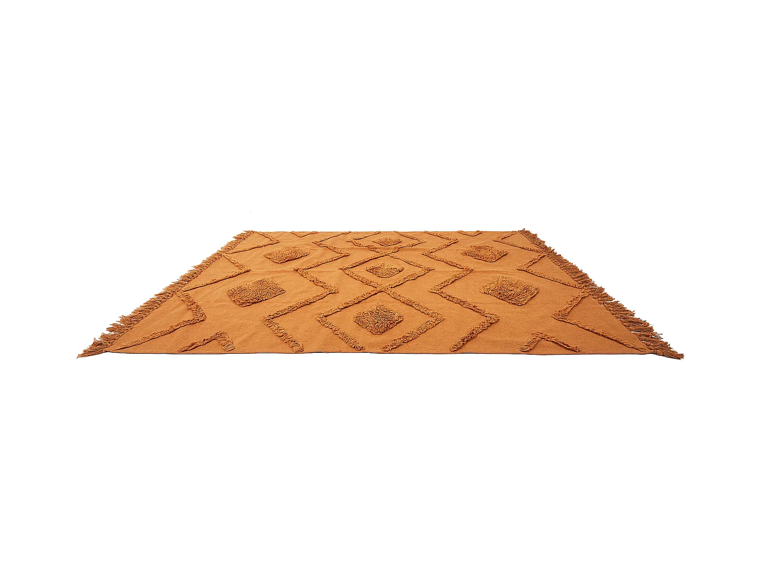 Tapis Ethinique Tufte Terracotta 120x170cm Orange