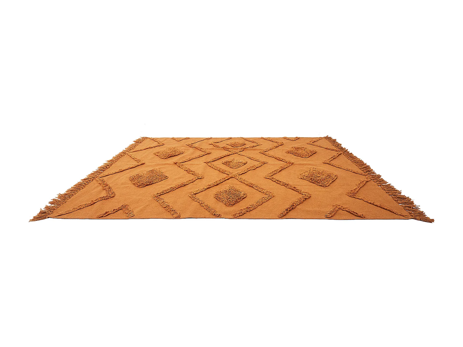 Tapis Ethinique Tufte Terracotta 120x170cm Orange