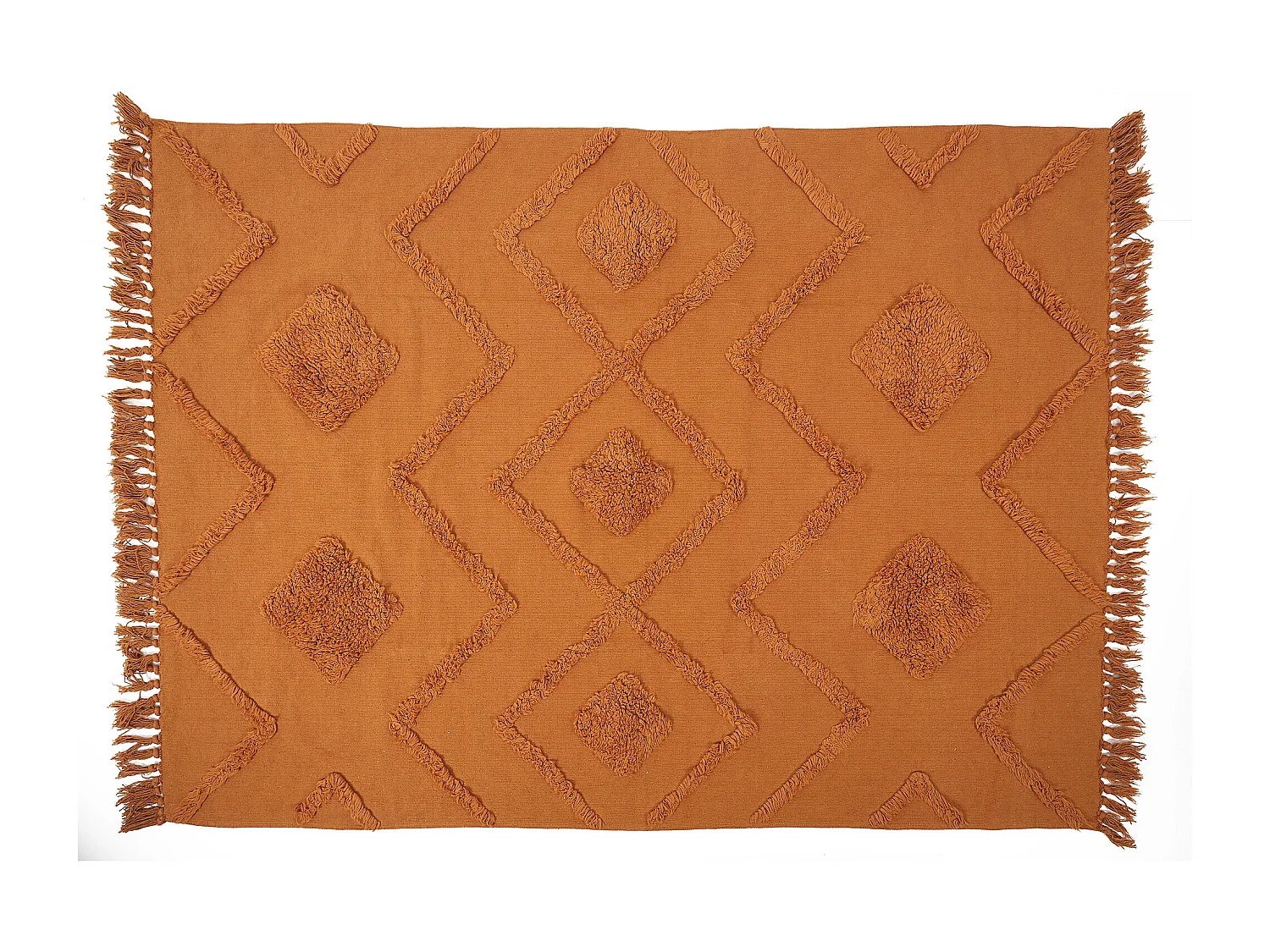 Tapis Ethinique Tufte Terracotta 120x170cm Orange