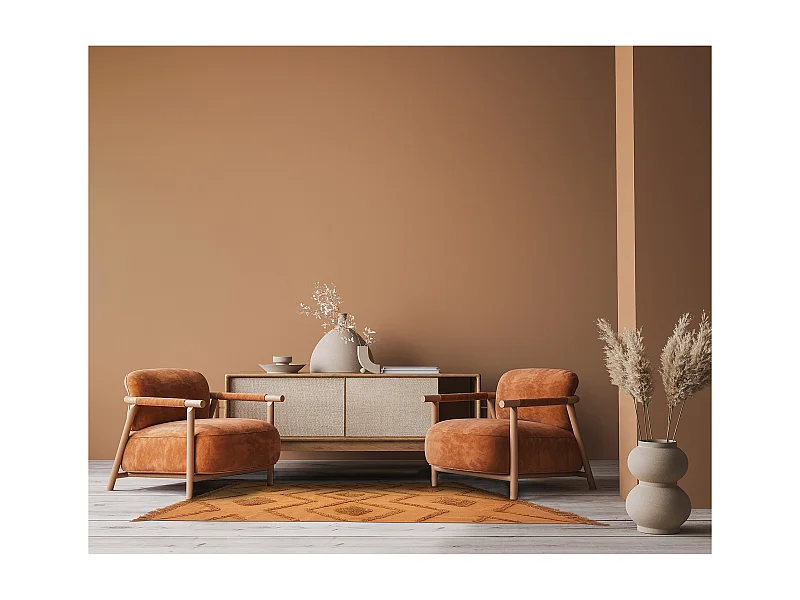 Tapis Ethinique Tufte Terracotta 120x170cm Orange