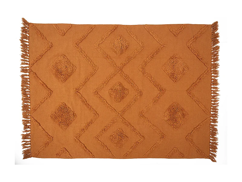 Tapis Ethinique Tufte Terracotta 120x170cm Orange