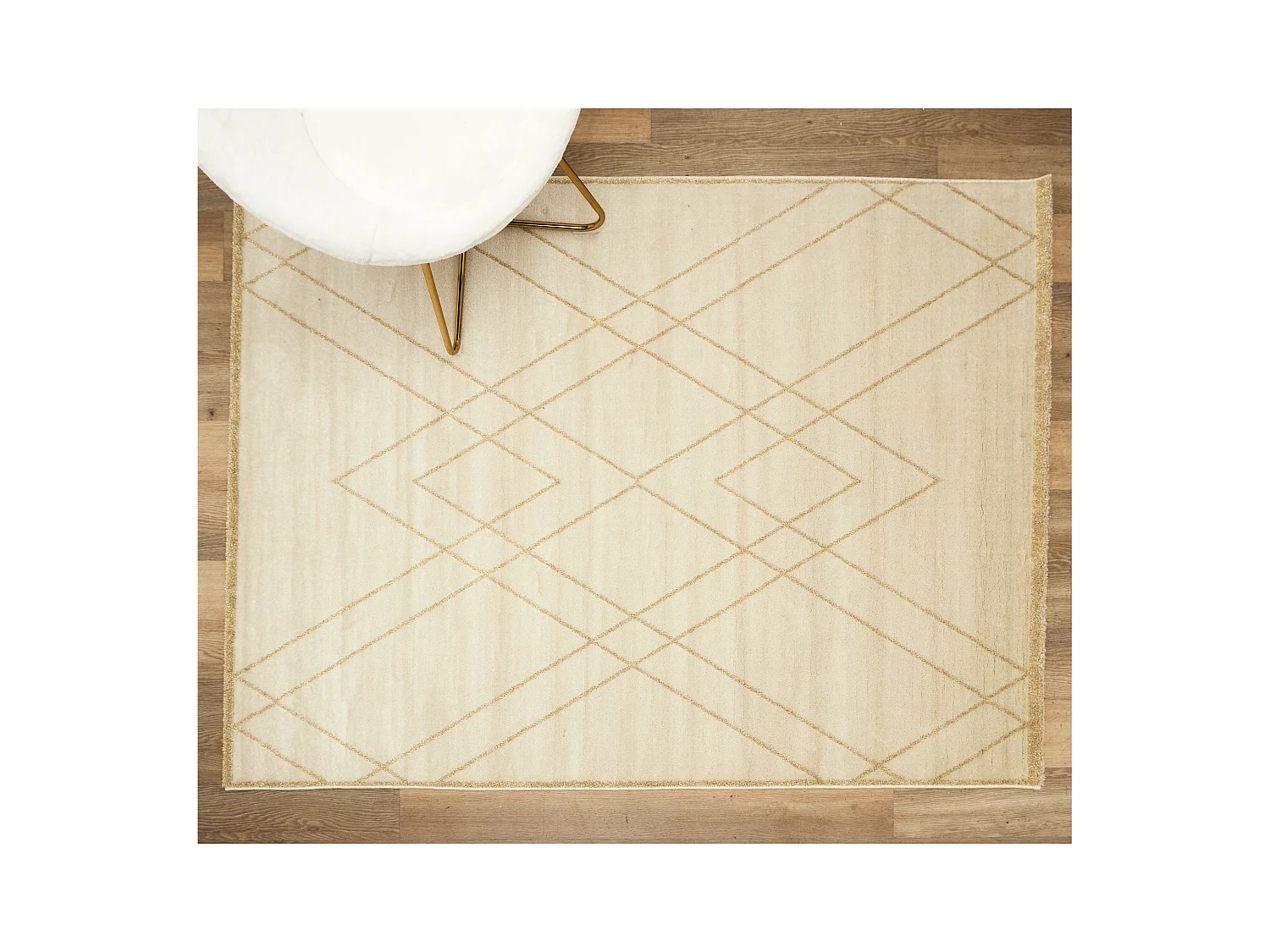 Tapis Londres Lurex 150x200cm Blanc