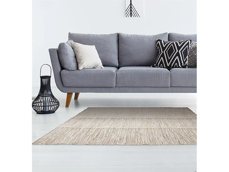 Tapis Jute Coton 120x170cm Beige