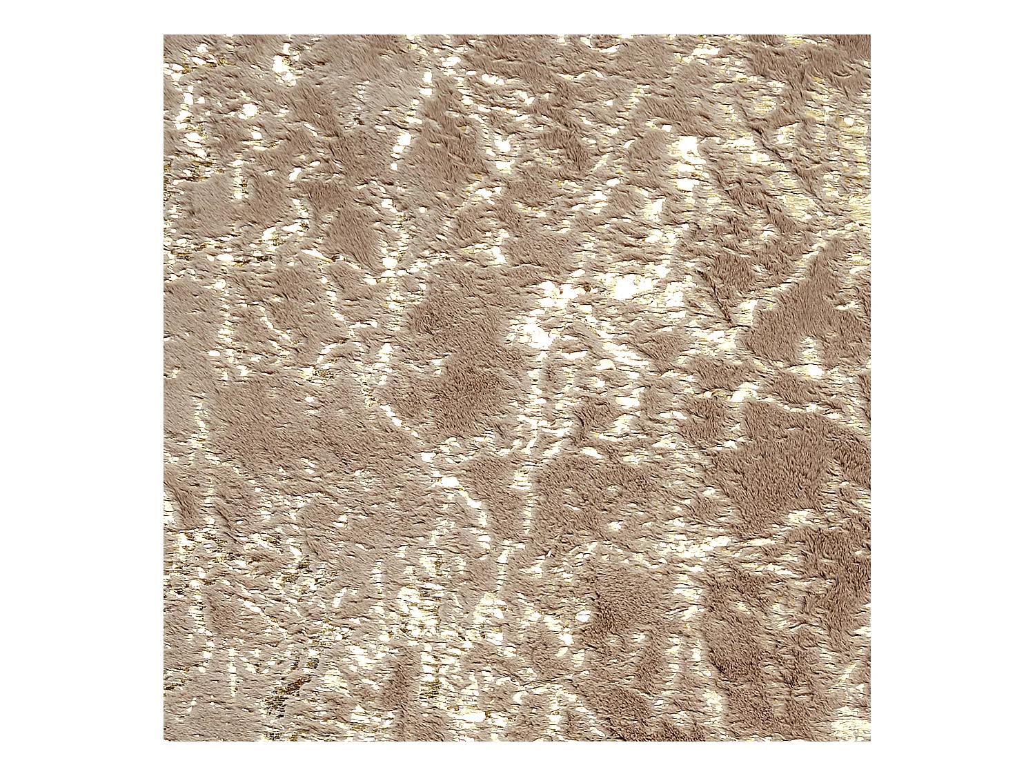 Tapis Imit Fourrure Imp Dore Taupe 120x170cm Gris, Or