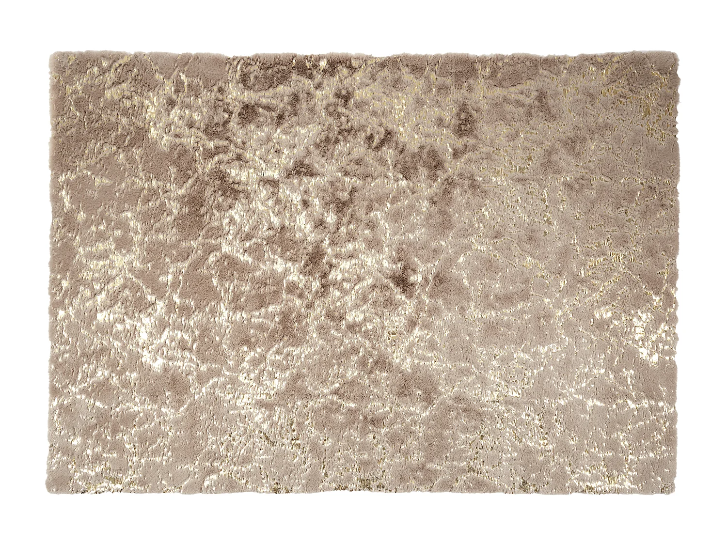 Tapis Imit Fourrure Imp Dore Taupe 120x170cm Gris, Or