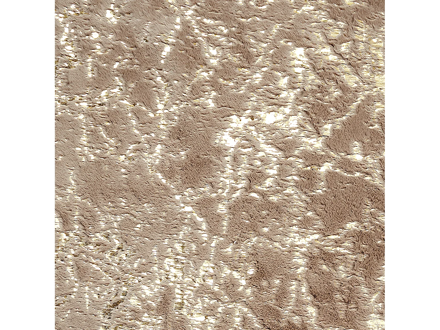 Tapis Imit Fourrure Imp Dore Taupe 120x170cm Gris, Or