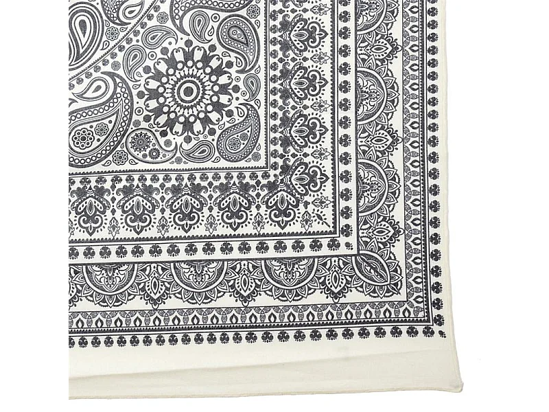 Tapisserie Murale Mandala Gris 150x150cm Gris