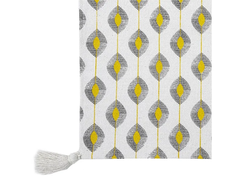 Tapis Déco à Pompons "Zeste" 50x80cm Blanc