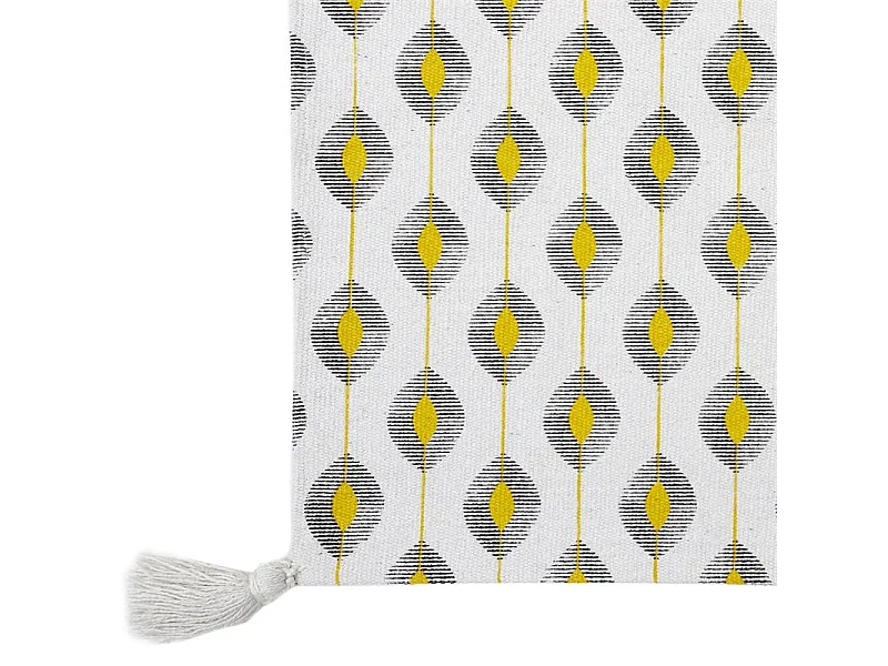 Tapis Déco à Pompons "Zeste" 50x80cm Blanc