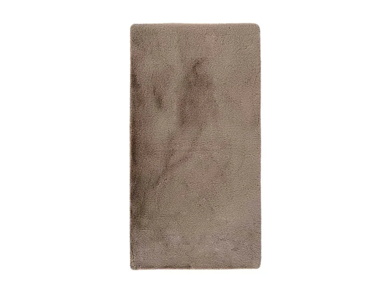 Tapis de Bain Fait à la Main "Rabbit" Beige Foncé 65 x 100 cm